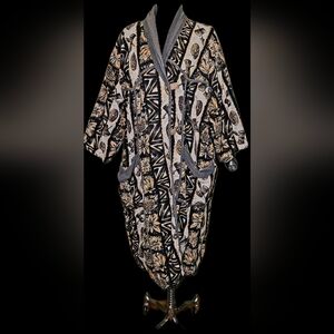 Women's Patterned-Style African Print Jacket in Olive Green and Tan